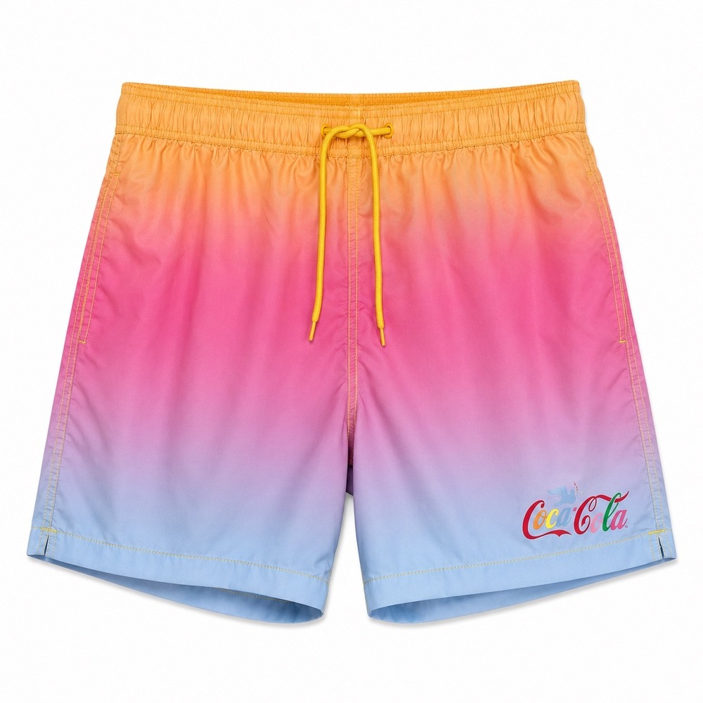 Coca Cola 1971 Unity Collection Swim Trunks Ombre Large Retro